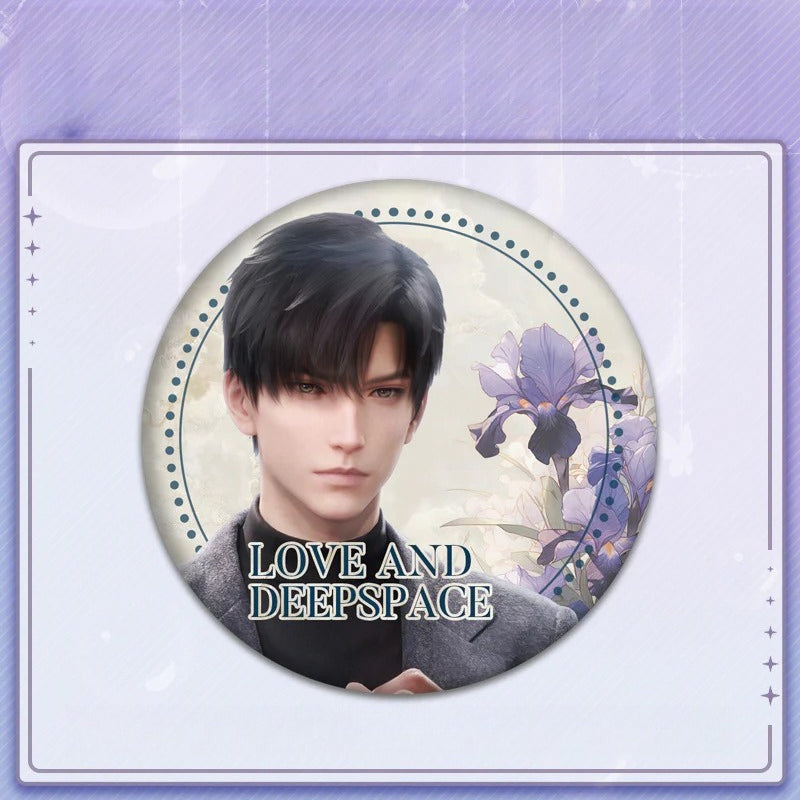 LaDS Collab Series Double Flash Badge - Silver Foil Holographic Plain Surface Tinplate 58/75mm - merrys