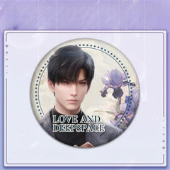 LaDS Collab Series Double Flash Badge - Silver Foil Holographic Plain Surface Tinplate 58/75mm - merrys