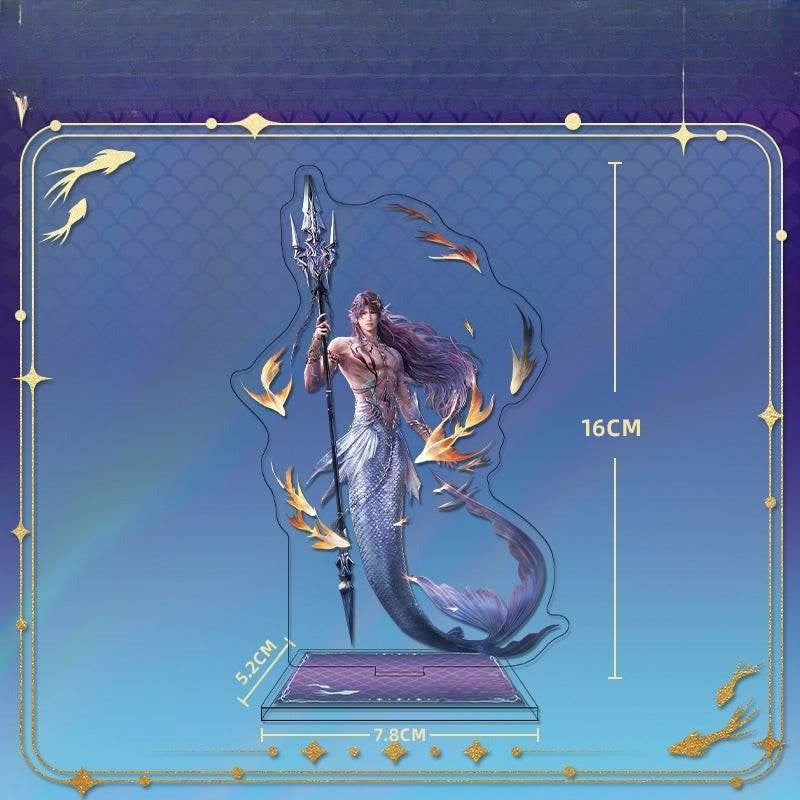 LaDS Rafayel Lemuria Sea God Series - Acrylic Sandwich Standee, Art Card, Quicksand Keychain - merrys