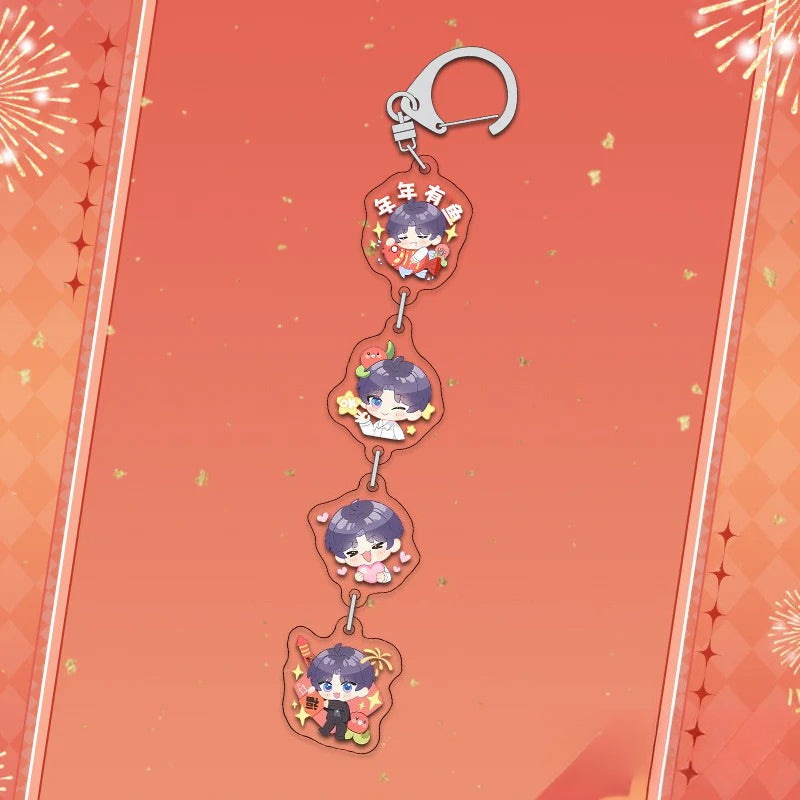 LaDS Chibi String Charm - Acrylic Sandwich Craft Keychain Celebrity Anime Merchandise - merrys