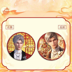 LaDS Flow Sand Mahjong Badge - Full Double-Sided Pattern 58mm Doujin Acrylic Merchandise - merrys