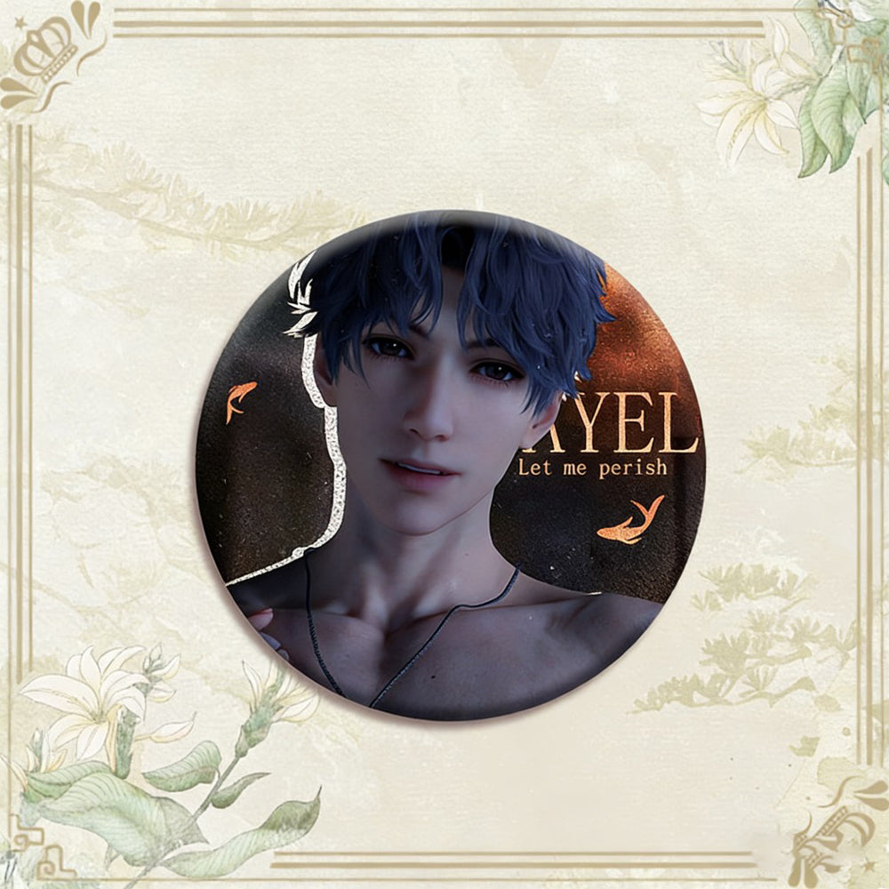 LaDS Double Flash Badge - 75mm 58mm Tinplate Anime Game Merchandise - merrys