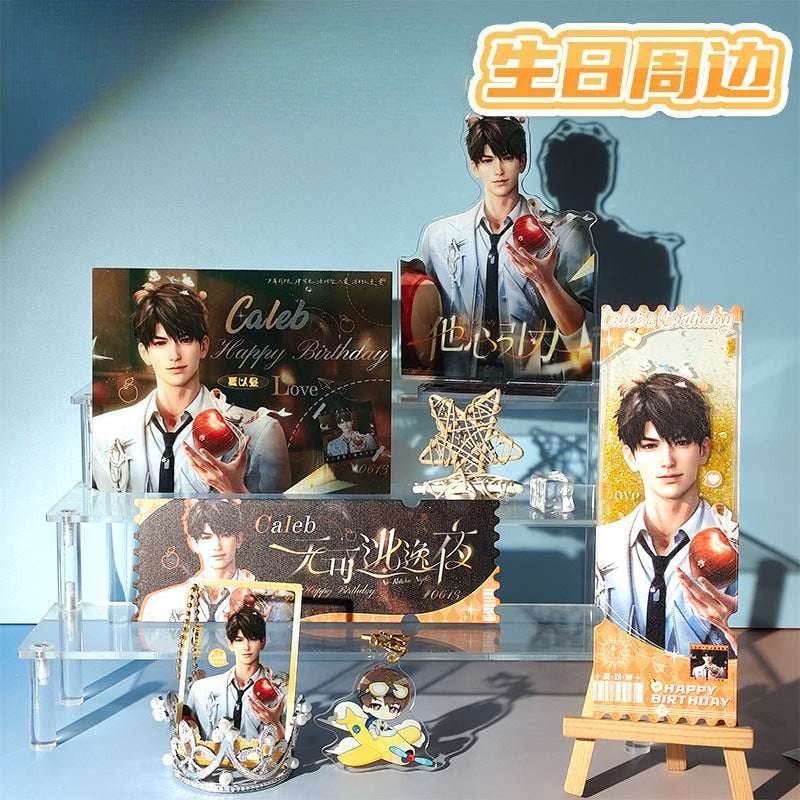 LaDS Caleb Birthday Series Set - Double Flash Badge, Standee Anime Game Acrylic Merchandise - merrys