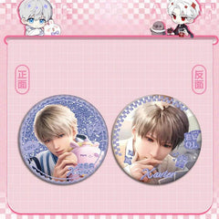LaDS Flow Sand Mahjong Badge - Full Double-Sided Pattern 58mm Doujin Acrylic Merchandise - merrys