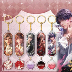 LaDS Sandwich Pendant - Golden Acrylic Round Charm Double-Sided High-Definition Game Anime Merchandise - merrys