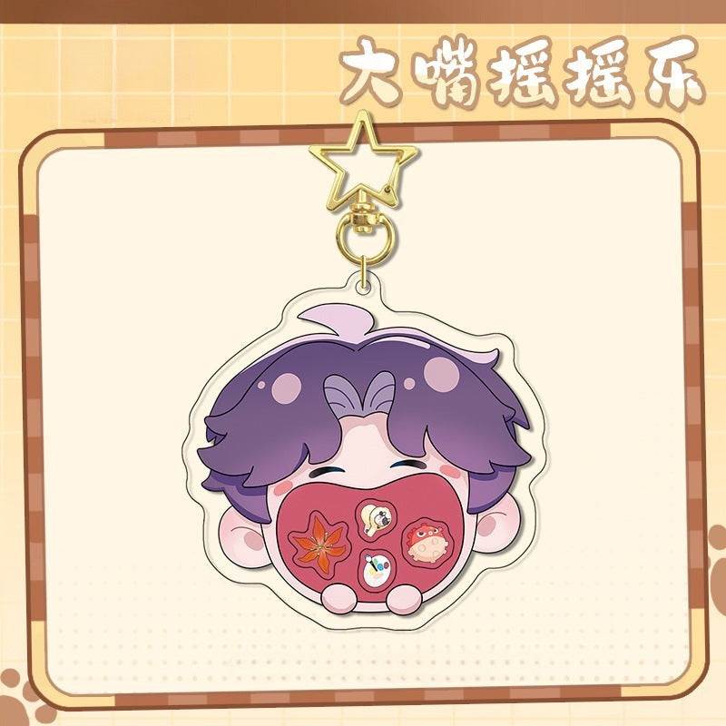 LaDS Original Chibi Big Mouth Shaker Keychain Double-Sided Pattern Creative Acrylic Merchandise Charm - merrys