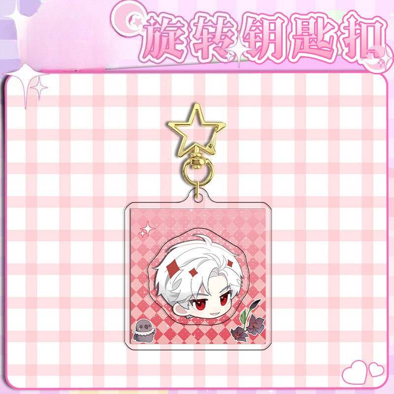 LaDS Rotating Golden Star Keychain 11-25 Sandwich Craft Double-Sided High-Definition Anime Acrylic Charm - merrys