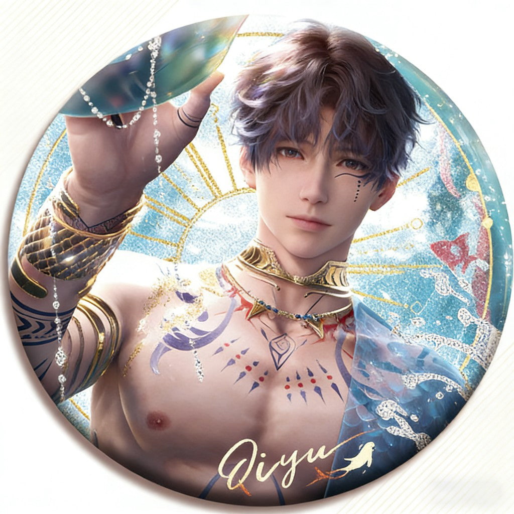 LaDS Double Flash Badge - 75mm 58mm Tinplate Anime Game Merchandise - merrys