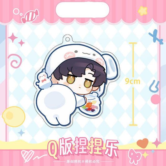 Original Fan Art Lads Chibi Squishy Acrylic Keychain & Backpack Charm