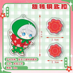 LaDS Chibi Rotating Keychain - Golden Star Double-Sided High-Definition Anime Acrylic Charm - merrys