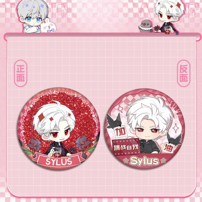 LaDS Flow Sand Mahjong Badge - Full Double-Sided Pattern 58mm Doujin Acrylic Merchandise - merrys