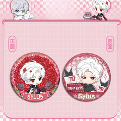 LaDS Flow Sand Mahjong Badge - Full Double-Sided Pattern 58mm Doujin Acrylic Merchandise - merrys