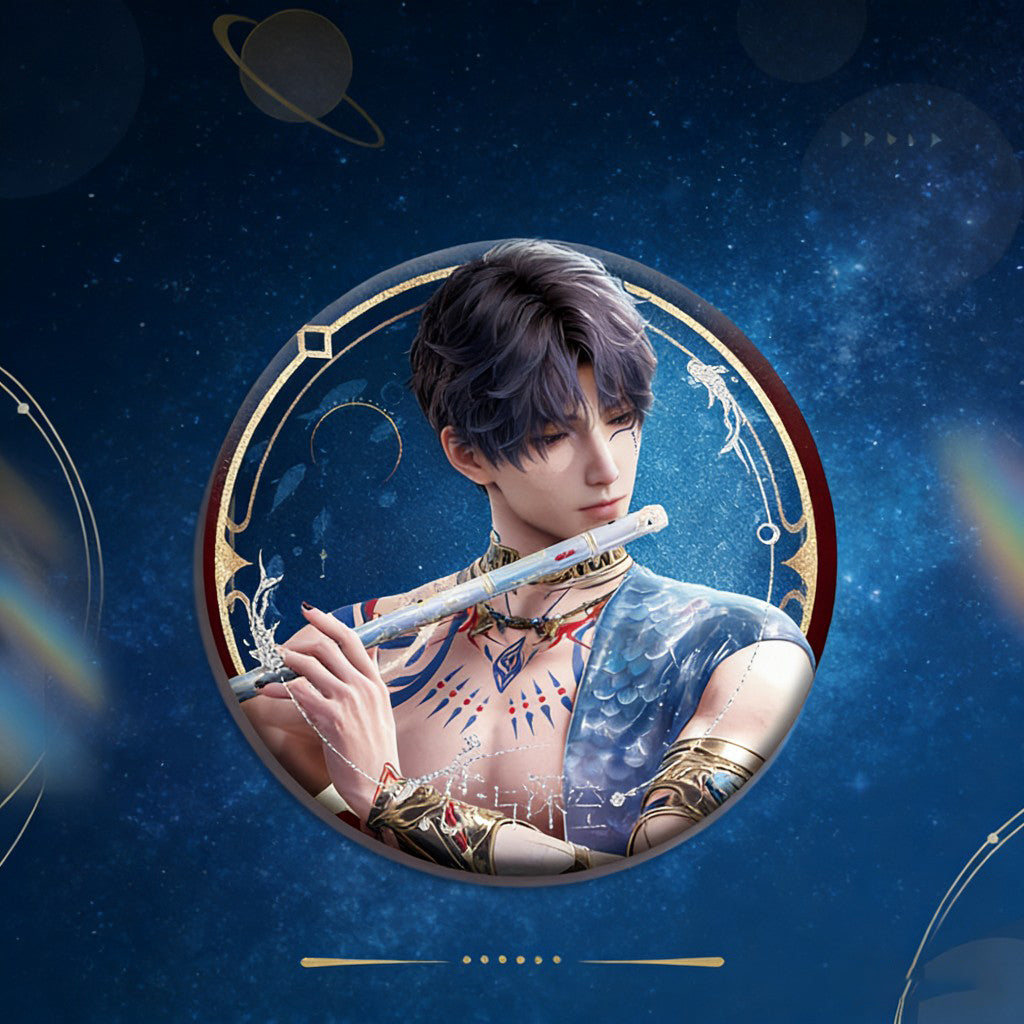 LaDS Double Flash Badge - 75mm 58mm Tinplate Anime Game Merchandise - merrys