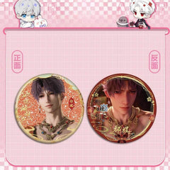 LaDS Flow Sand Mahjong Badge - Full Double-Sided Pattern 58mm Doujin Acrylic Merchandise - merrys