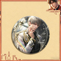 LaDS Double Flash Badge 165-186 - Silver Foil Plain Surface Diameter 75mm 58mm Tinplate Anime Badge - merrys