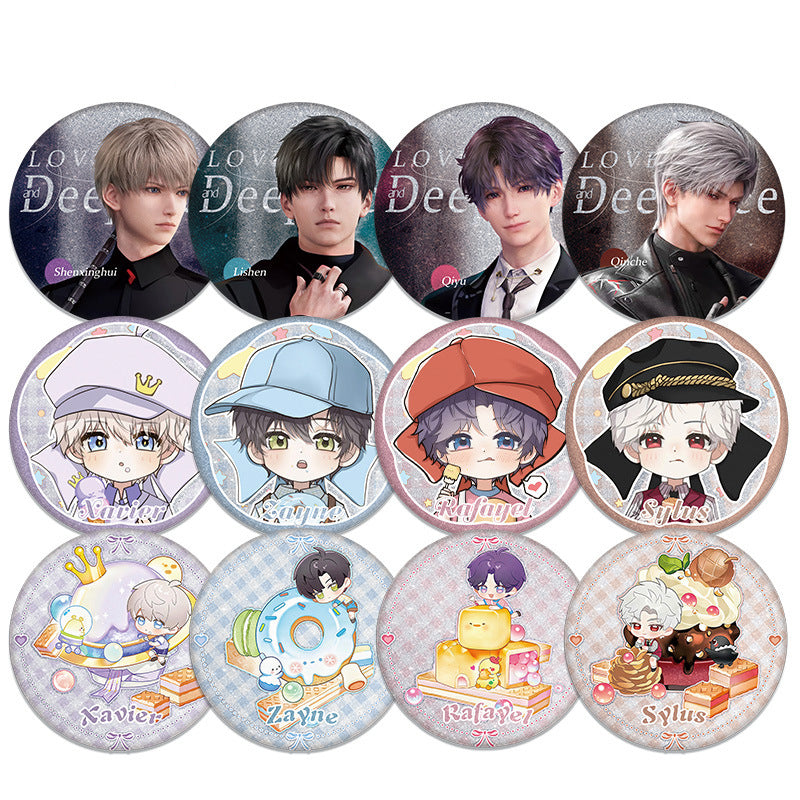 LaDS Collab Series Double Flash Badge - Tinplate 58/75mm Anime Merch - merrys