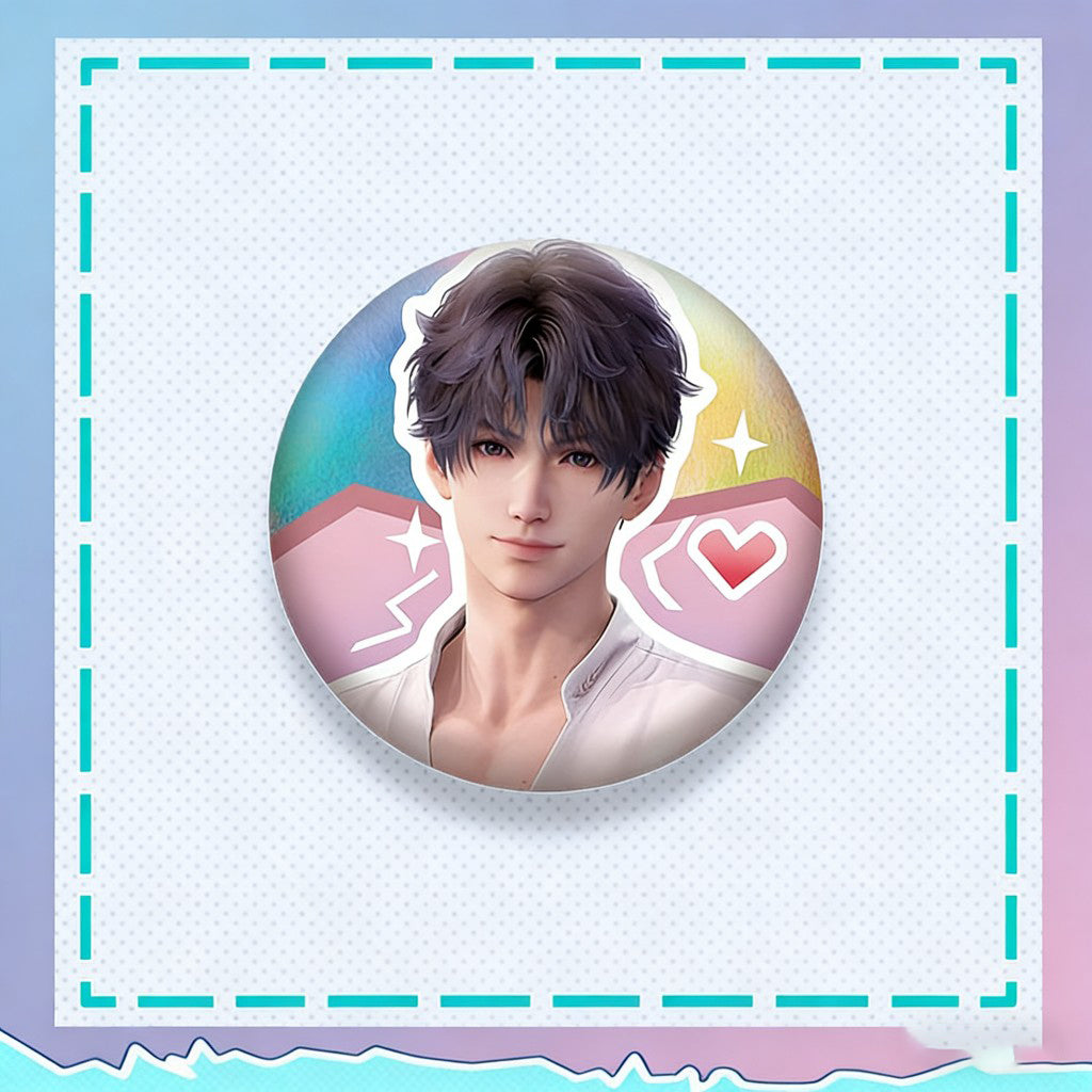 LaDS Collab Series PET Double Flash Badge - Tinplate 58/75mm Anime Game Merch - merrys