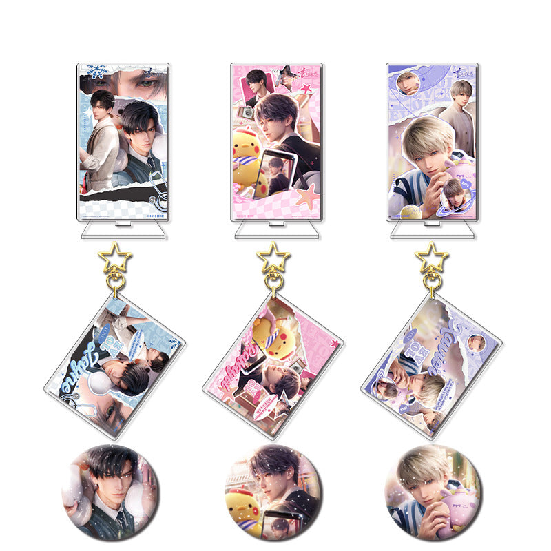 LaDS Three-Piece Series Set - Zayne, Rafayel, Xavier Acrylic Standee, Keychain