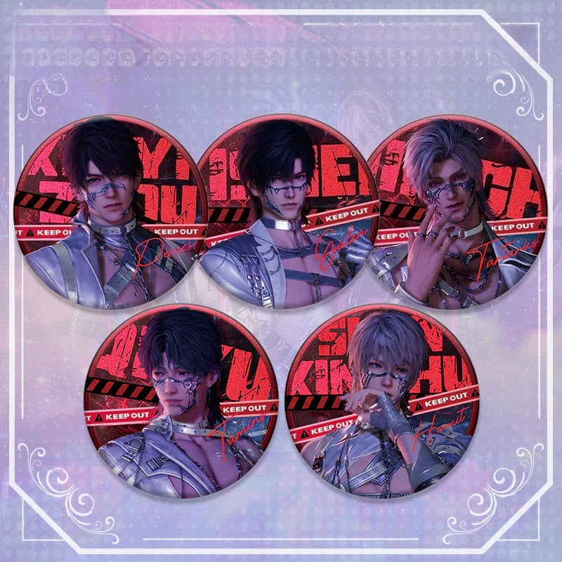 LaDS Double Flash Badge 187-191 - PET Material 75mm 58mm Tinplate Anime Merchandise - merrys