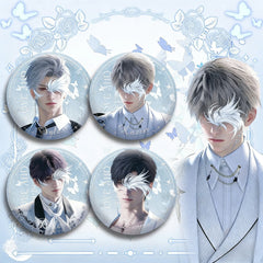 LaDS Double Flash Badge 135-138 - Diameter 75mm 58mm Tinplate Anime Merchandise Badge - merrys