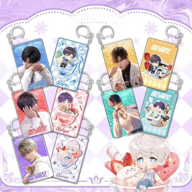 LaDS Shaker Mahjong Charm Keychain - Zayne, Rafayel, Xavier Anime Merch - merrys