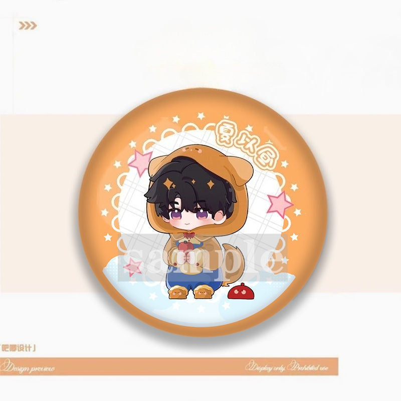 Artist-Authorized Lads Chibi Badges - Xavier, Sylus, Zayne, Rafayel, Caleb