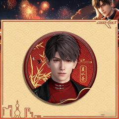 LaDS Double Flash Badge 165-186 - Silver Foil Plain Surface Diameter 75mm 58mm Tinplate Anime Badge - merrys