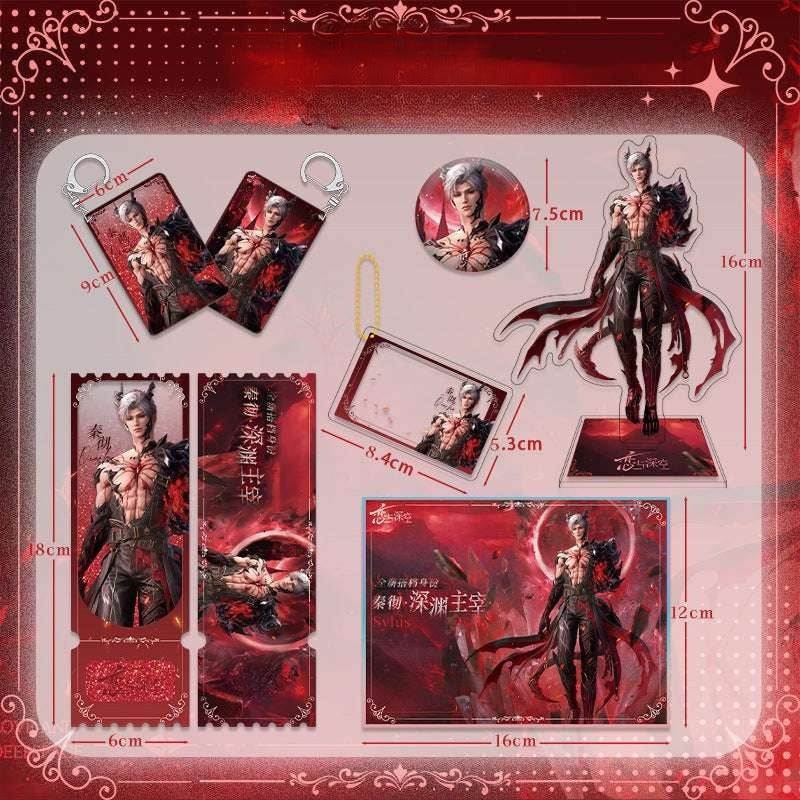 LaDS Sylus Abyss Ruler Acrylic Sandwich Standee, Double Flash Badge, Art Card, Quicksand Keychain - merrys