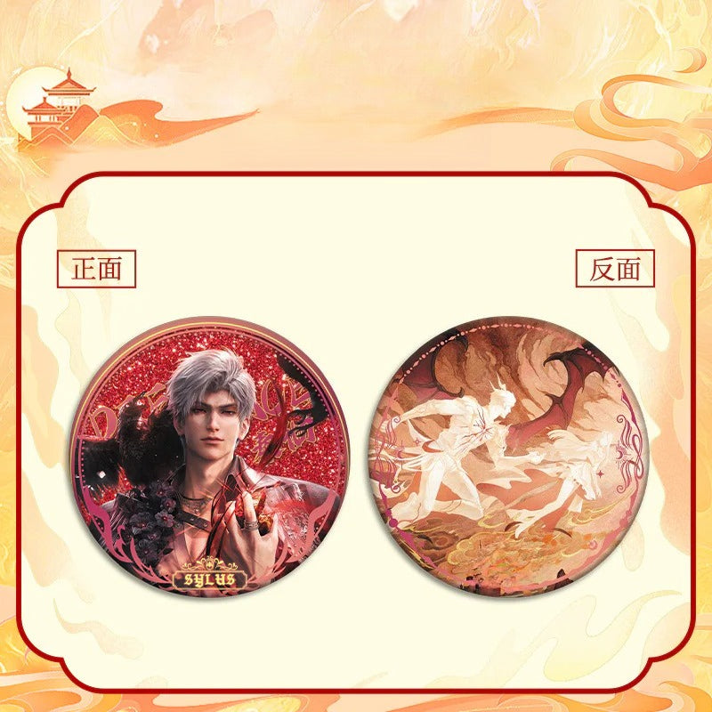 LaDS Flow Sand Mahjong Badge A21-A29 - Double-Sided Pattern Diameter 58mm Doujin Acrylic Merchandise - merrys