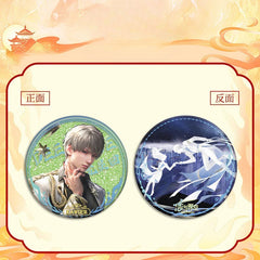 LaDS Flow Sand Mahjong Badge - Full Double-Sided Pattern 58mm Doujin Acrylic Merchandise - merrys