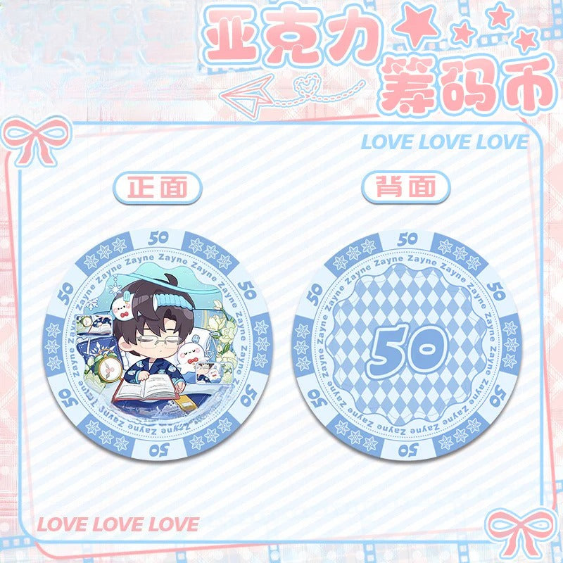 LaDS Acrylic Chip Coin 231-250 - Sandwich Double-Sided High-Definition Pattern Anime Game Merchandise - merrys