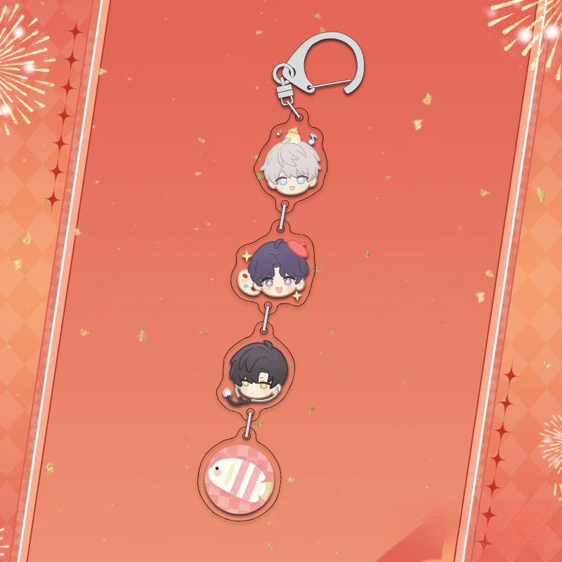 LaDS Chibi String Charm - Acrylic Sandwich Craft Keychain Celebrity Anime Merchandise - merrys