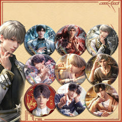 LaDS Double Flash Badge 165-186 - Silver Foil Plain Surface Diameter 75mm 58mm Tinplate Anime Badge - merrys