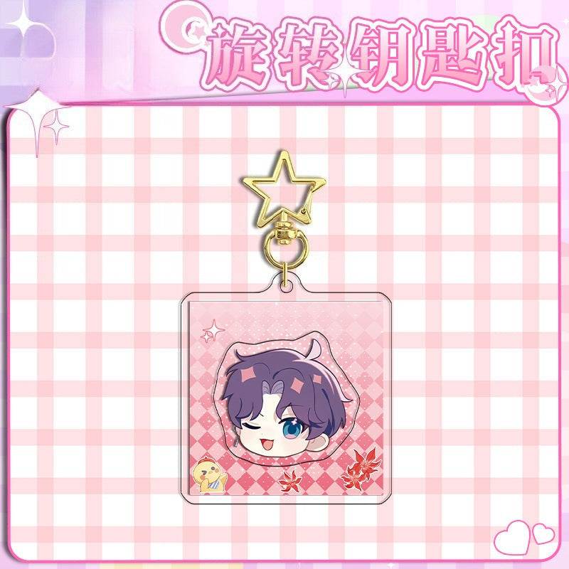 LaDS Rotating Golden Star Keychain 11-25 Sandwich Craft Double-Sided High-Definition Anime Acrylic Charm - merrys