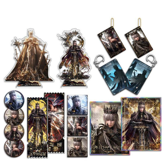LaDS Xavier Falling Crown Series - Acrylic Sandwich Standee, Art Paper & Quicksand Keychain - merrys