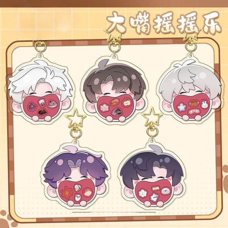LaDS Original Chibi Big Mouth Shaker Keychain Double-Sided Pattern Creative Acrylic Merchandise Charm - merrys