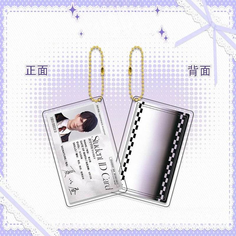 LaDS Golden Beaded Chain Clear Card Keychain 13-17 - Double-Sided Sandwich Anime Game Acrylic Merchandise - merrys