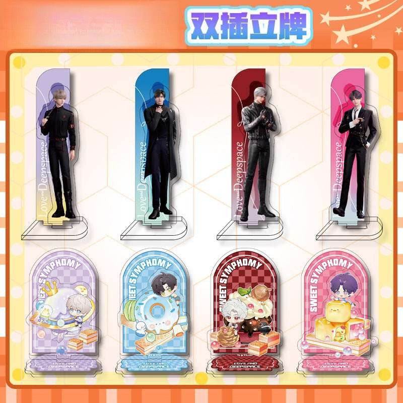 LaDS 12cm Double-Sided Insert Standee - Anime Acrylic Desktop Decoration, Sandwich Craft, Combined Illustration - merrys