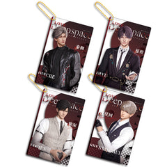 LaDS Collab Series Clear Card Beaded Chain Charm - Double-Sided Sandwich Acrylic Anime Game Merch - merrys