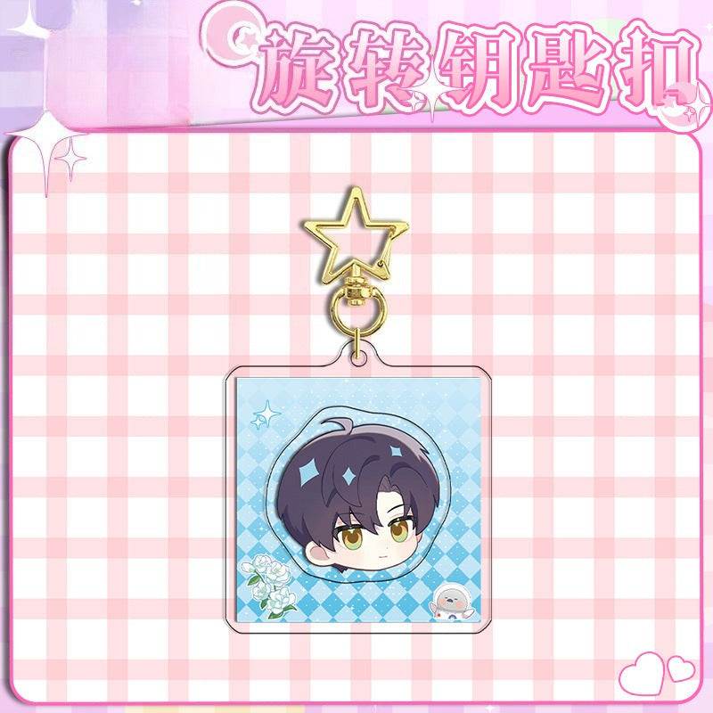 LaDS Rotating Golden Star Keychain 11-25 Sandwich Craft Double-Sided High-Definition Anime Acrylic Charm - merrys