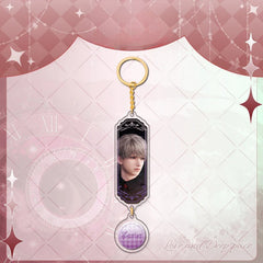 LaDS Sandwich Pendant - Golden Acrylic Round Charm Double-Sided High-Definition Game Anime Merchandise - merrys