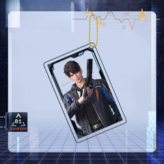 LaDS Caleb Merchandise - Acrylic Sandwich Standee, Double Flash Badge, Art Card, Quicksand Keychain - merrys