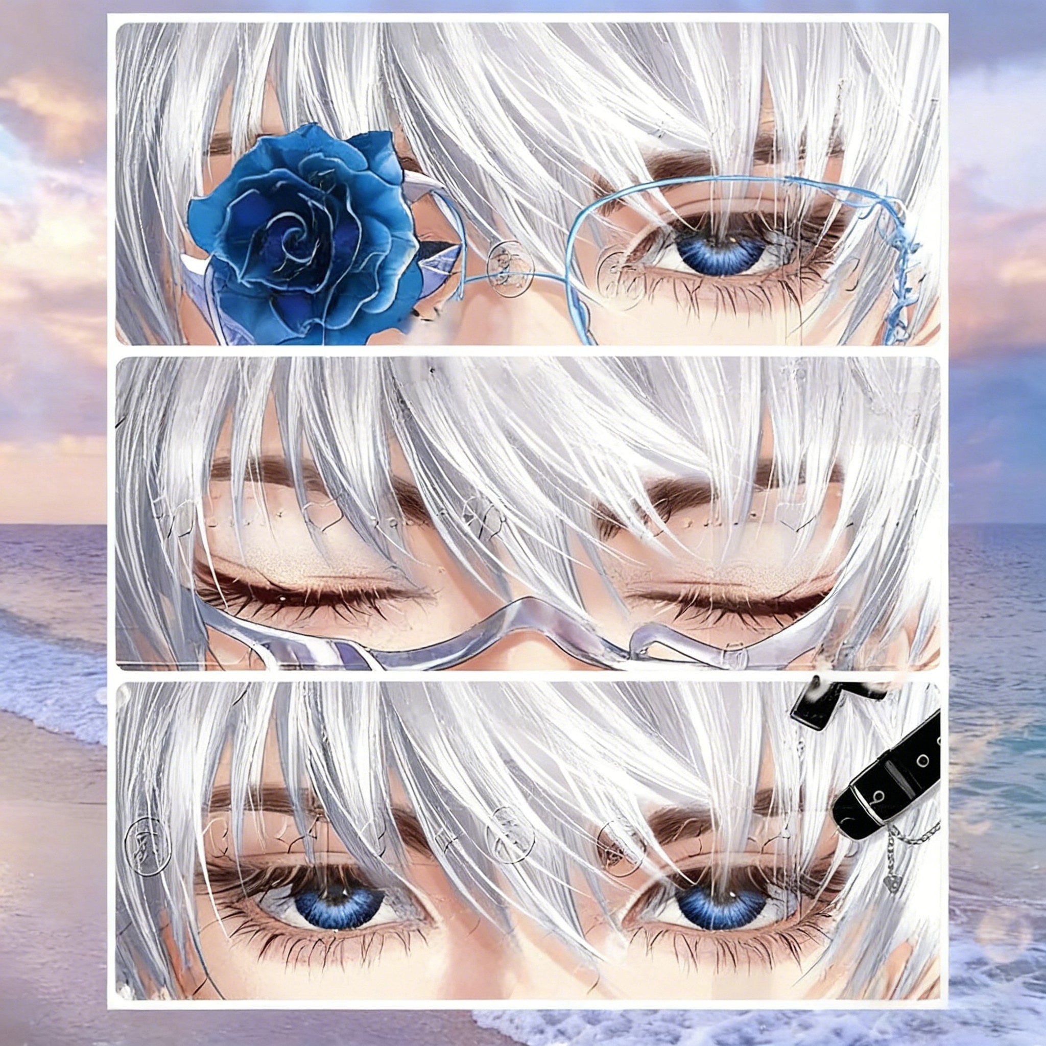 Lads Lenticular Card - with Movable Eye Strips (Caleb, Sylus, Zayne, Xavier, Rafayel)