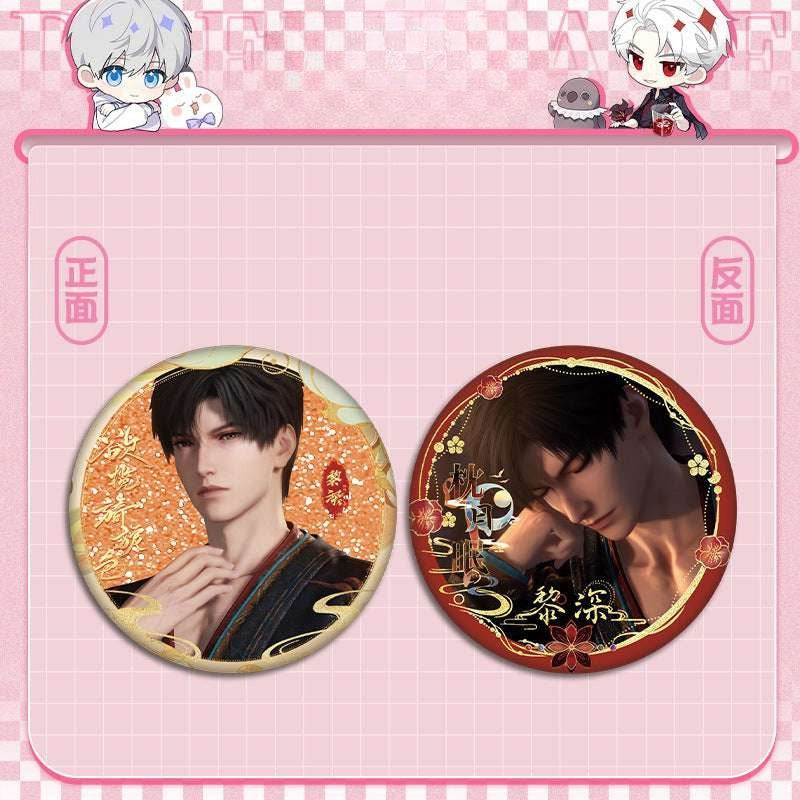 LaDS Flow Sand Mahjong Badge - Full Double-Sided Pattern 58mm Doujin Acrylic Merchandise - merrys
