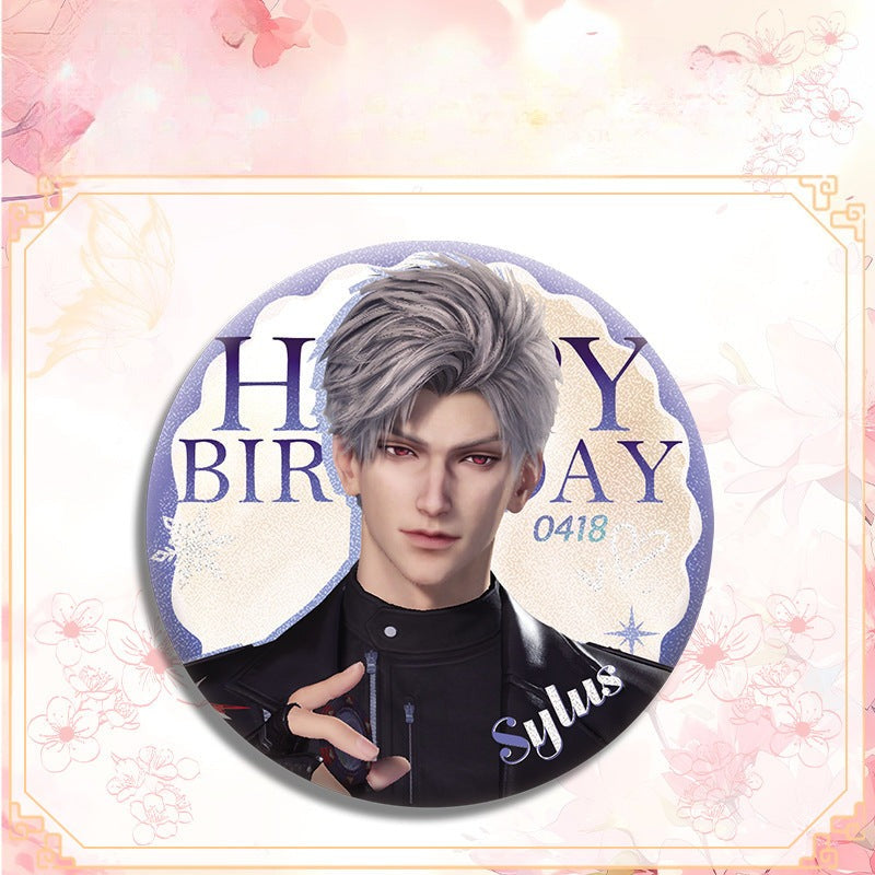 LaDS Double Flash Badge 143-196 - Diameter 75mm 58mm Tinplate Anime Merchandise - merrys