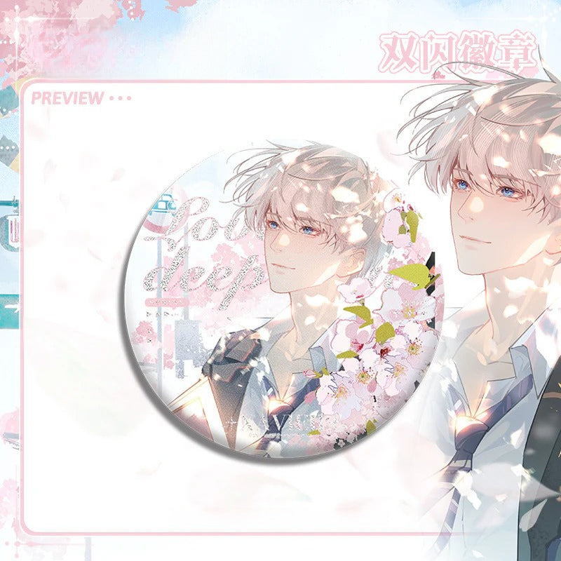 LaDS Original Four Seasons Movement Double Flash Badge - 75mm 58mm PET Badge Game Merchandise - merrys