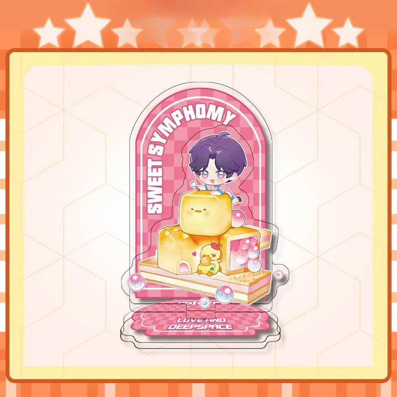 LaDS 12cm Double-Sided Insert Standee - Anime Acrylic Desktop Decoration, Sandwich Craft, Combined Illustration - merrys