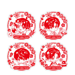 LaDS New Year Window Decal - Anime Game Acrylic Merchandise Creative New Year Gift - merrys