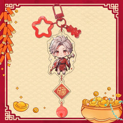 LaDS Chibi New Year Pendant Bell Buckle - Acrylic Charm Anime Merchandise Gift Keychain - merrys