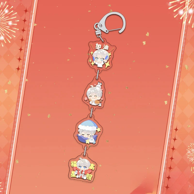 LaDS Chibi String Charm - Acrylic Sandwich Craft Keychain Celebrity Anime Merchandise - merrys